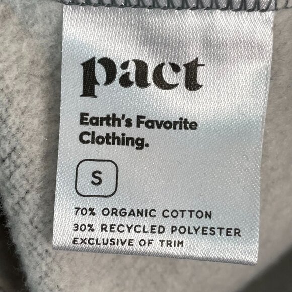 Pact Womens Small Gray Courtside Sweatshirt Dress Long Sleeve Organic Cotton - Picture 8 of 10